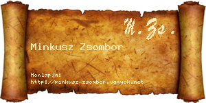 Minkusz Zsombor névjegykártya